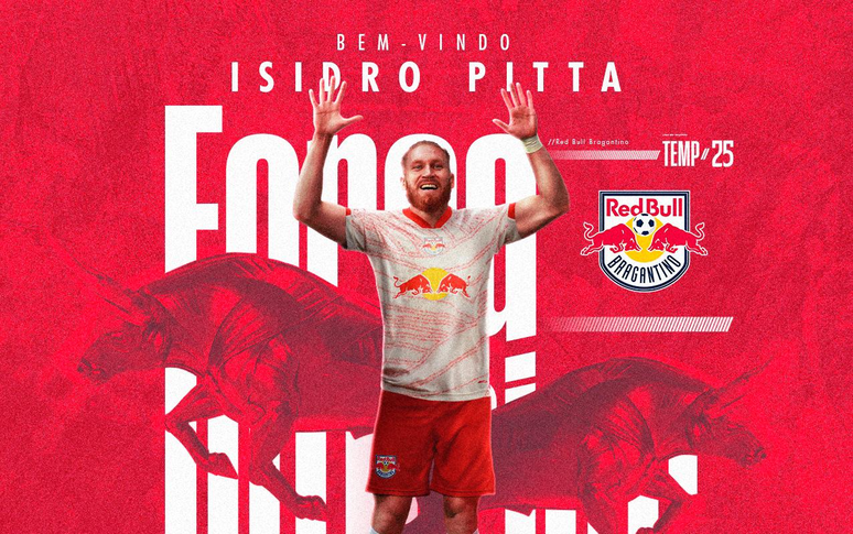 Red Bull Bragantino anuncia a contratação de Isidro Pitta. 