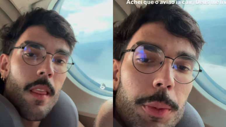 Luan Pereira passa momento tenso em avião