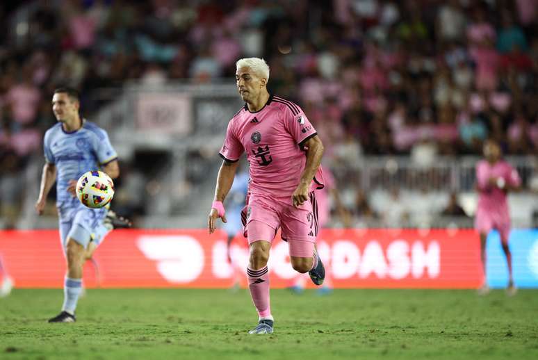 Luis Su&aacute;rez em a&ccedil;&atilde;o pelo Inter Miami