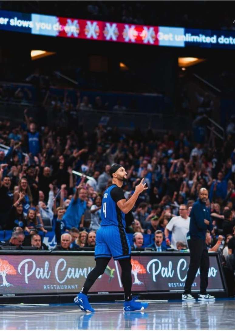 Jalen Suggs em partida na NBA pelo Orlando Magic