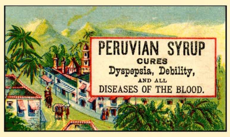 O "Xarope Peruano": contendo cocaína, era recomendando para combater de indigestão, fraqueza e até doenças hematológicas no começo do século 20. Smithsonian Museum of American History/Flickr