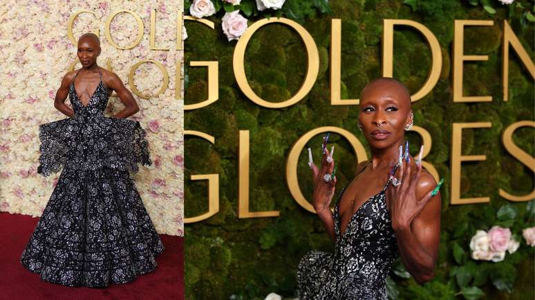 Cynthia Erivo e seu vestido com um grande laço