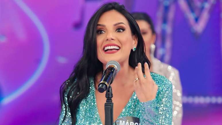 Marcia Dantas no "Programa Silvio Santos"