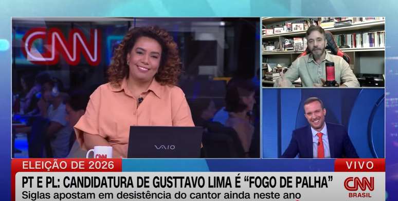 O debate sobre o projeto político de Gusttavo Lima gerou risos na CNN Brasil