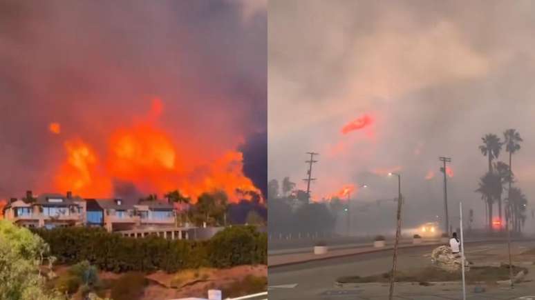 Incêndio em Los Angeles ameaça atingir a Calçada da Fama