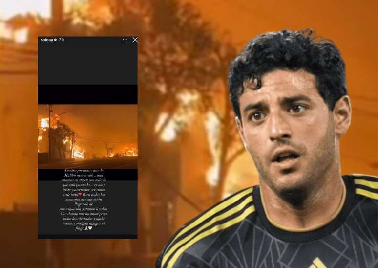 Carlos Velajogo casanik onlineseu Instagram sobre incêndios na Califórnia