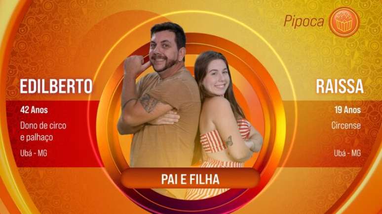 BBB 25: Edilberto e Raissa, pai e filha.