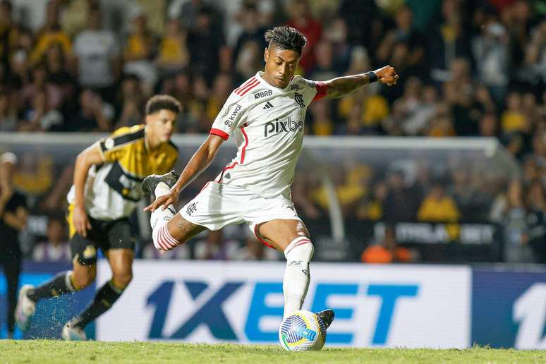 Bruno Henrique (Flamengo) durante jogo contra o Criciúma, no dia 12.04.2024 