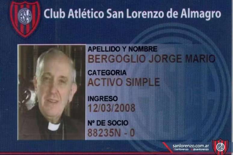 Tarjeta de Membresía del Papa San Lorenzo -