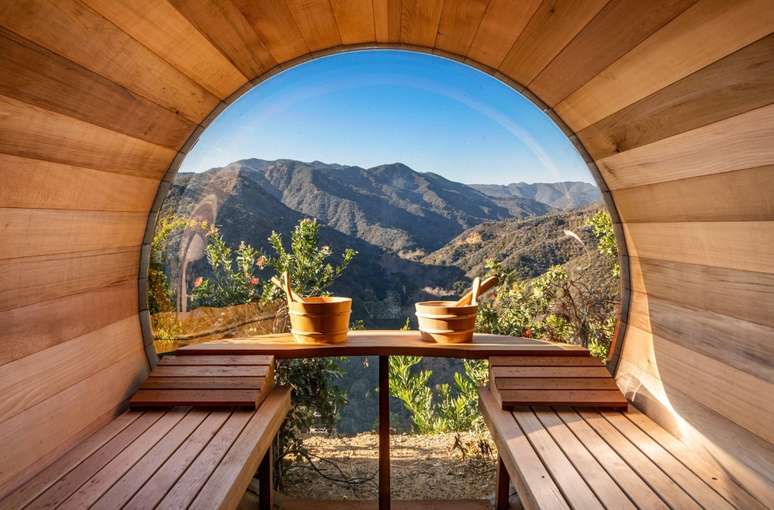 Uma sauna com uma paisagem incrível: quem resiste?