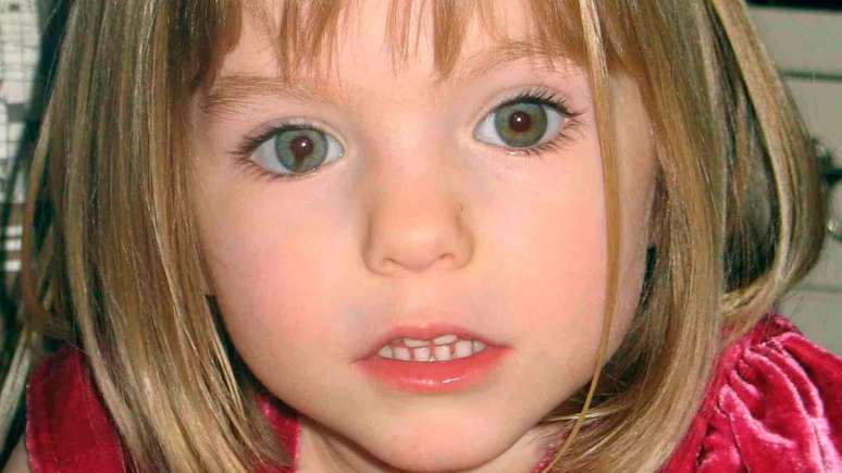 Imagem de Madeleine McCann na época em que desapareceu