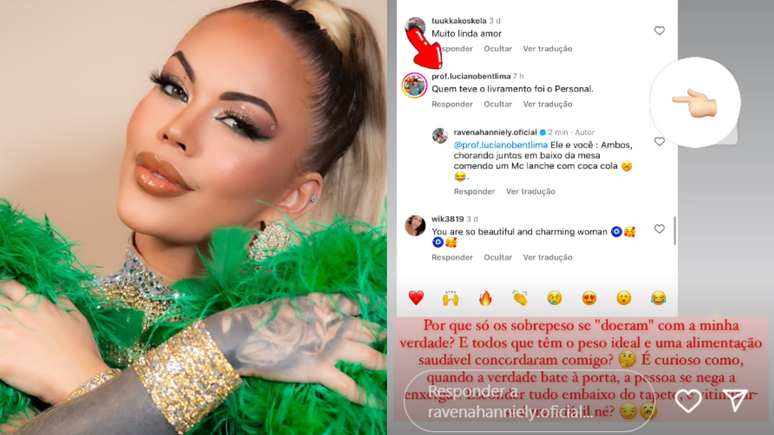 Ravena rebateu críticas nas redes sociais