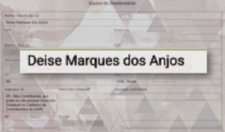 Uma nota fiscal em nome de Deise foi encontrada em seu celular, confirmando a compra de arsênio