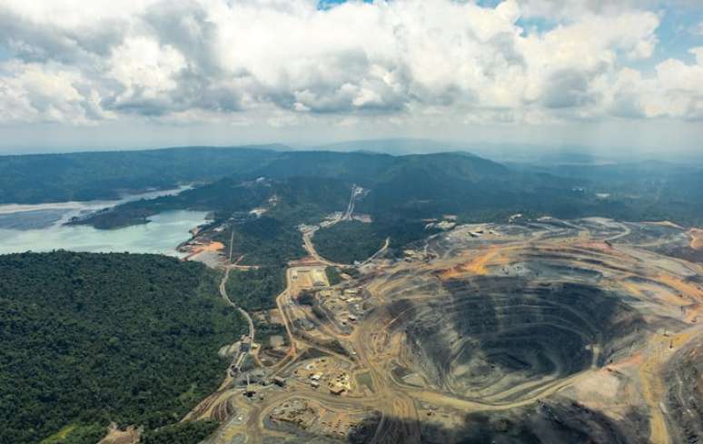 Mina de produção de cobre do Salobo, operada pela Vale na região de Carajás no meio da Floresta Amazônica, no Norte do País