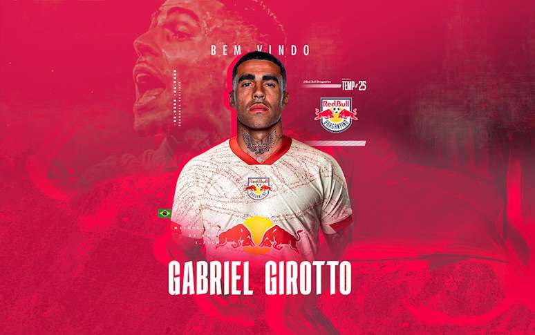 Gabriel é anunciado como reforço do Red Bull Bragantino. 