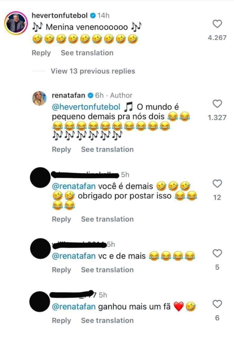 Renata Fan respondeu comentário de Heverton Guimarães em post polêmico com Pabllo Vittar