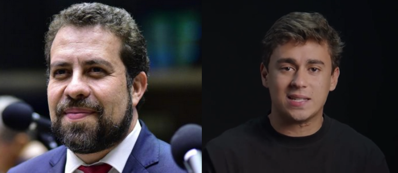 Montagem: Guilherme Boulos (PSOL-SP) e Nikolas Ferreira (PL-MG)