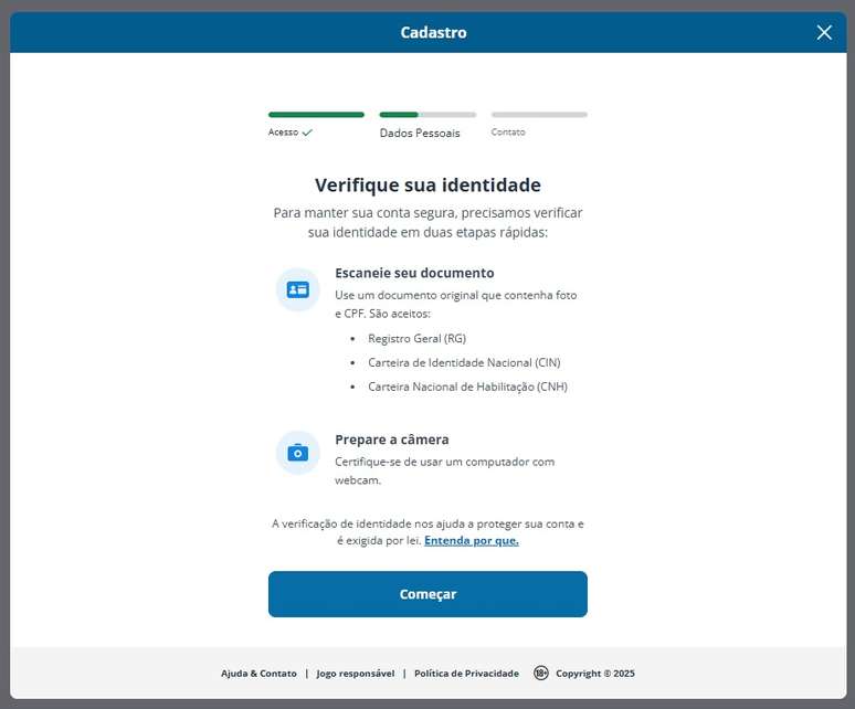 Saiba como fazer a verificação da sua conta na Sportingbet