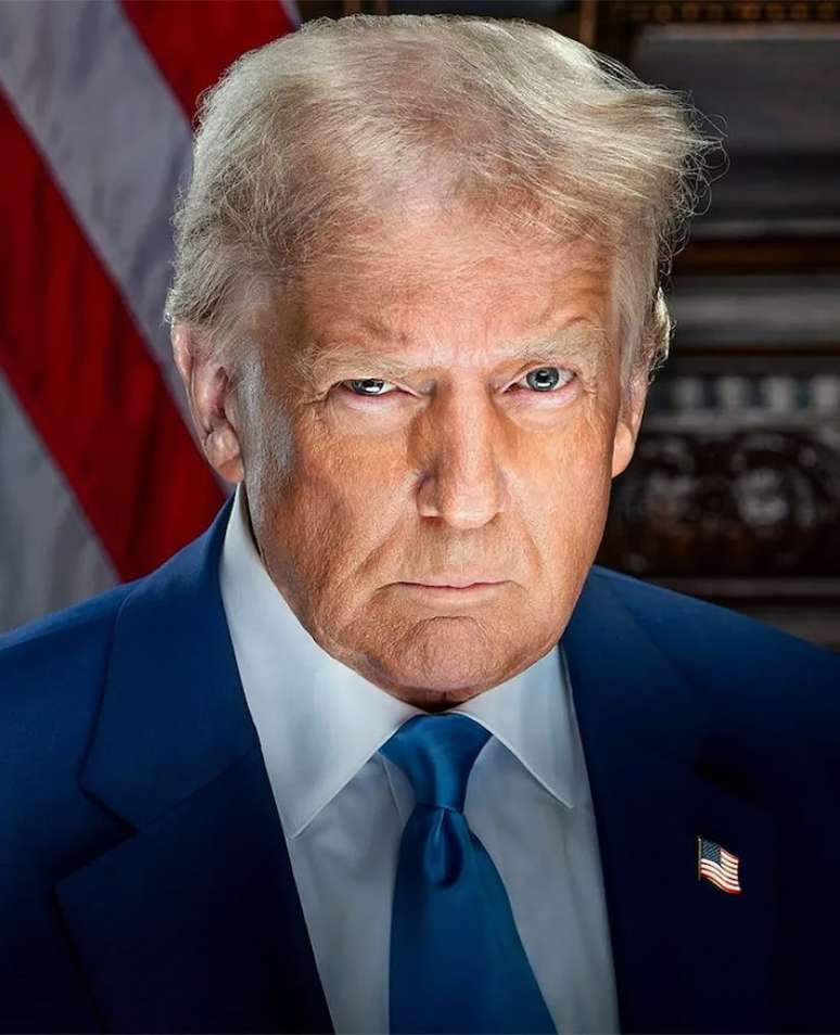 Retrato oficial de Donald Trump como presidente dos EUA