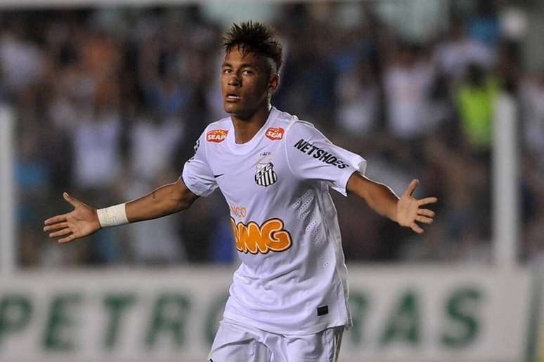 Neymar con la camiseta del Santos en 2012 - Ivan Storti/Santos