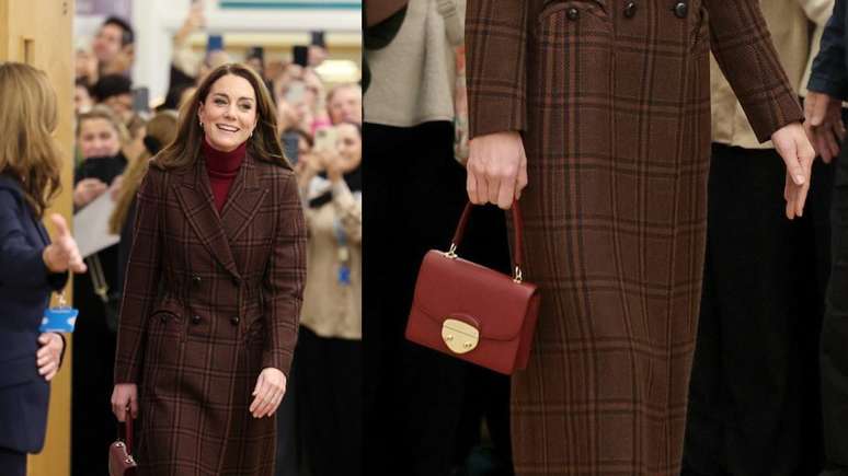 Kate Middleton com sua nova bolsa