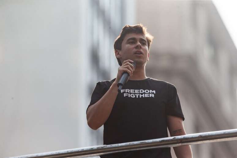 Nikolas Ferreira (PL-MG) durante ato do Dia da Independência na Avenida Paulista,betano ou 365setembro de 2024