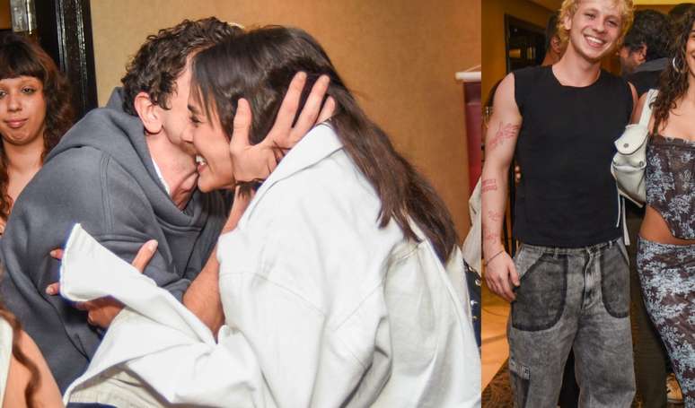 Bruna Marquezine ganha carinho de Johnny Massaro e reencontra amigos famosos em pré-estreia de peça em SP. Fotos!.