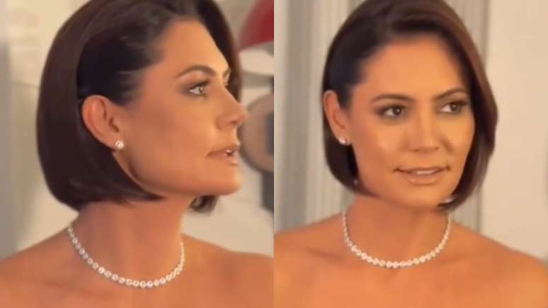 Acertou? Look de Michelle Bolsonaro para posse de Trump vira assunto na web