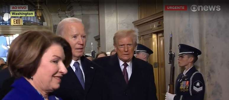 Biden e Trump chegam para a cerimônia de posse no Capitólio dos EUA