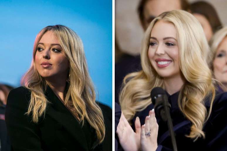 Tiffany Trump em 2017 e em 2025