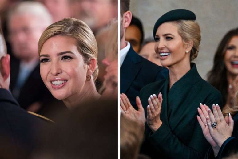 Ivanka Trump em 2017 e em 2025