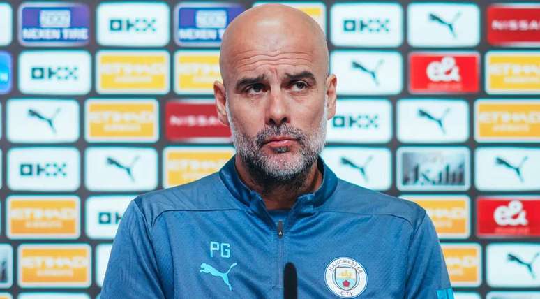 Guardiola, técnico do Manchester City – Divulgação/Man City