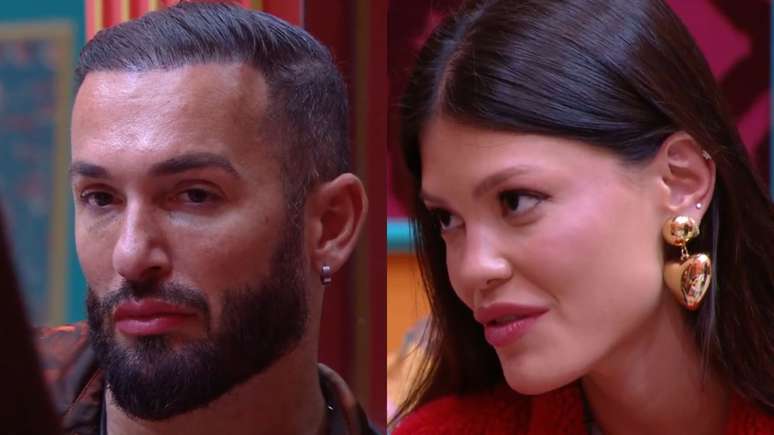 Vitória Strada e Diego Hypolito no "BBB25"