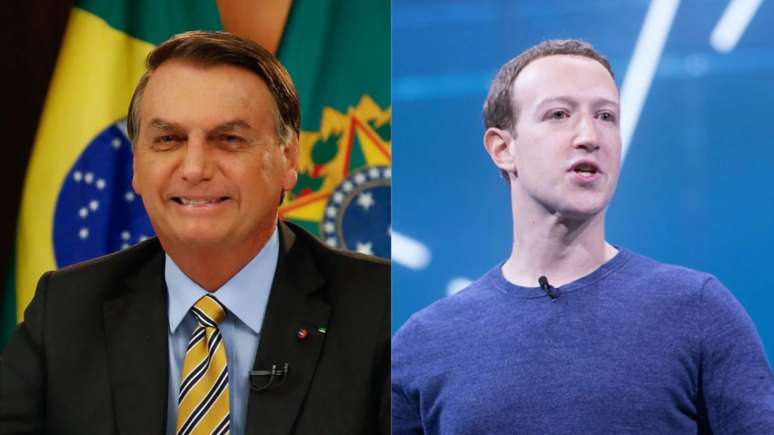 Jair Bolsonaro e Mark Zuckerberg