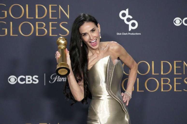 Demi Moore ganhou o Globo de Ouro — e é forte candidata ao Oscar por sua atuação em A Substância