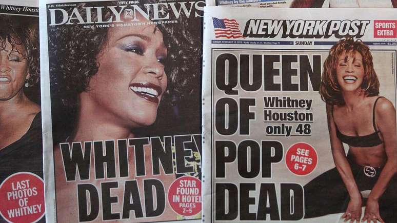 Whitney Houston morreu na véspera da entrega do Grammy em Los Angeles (EUA), no dia 11 de fevereiro de 2012