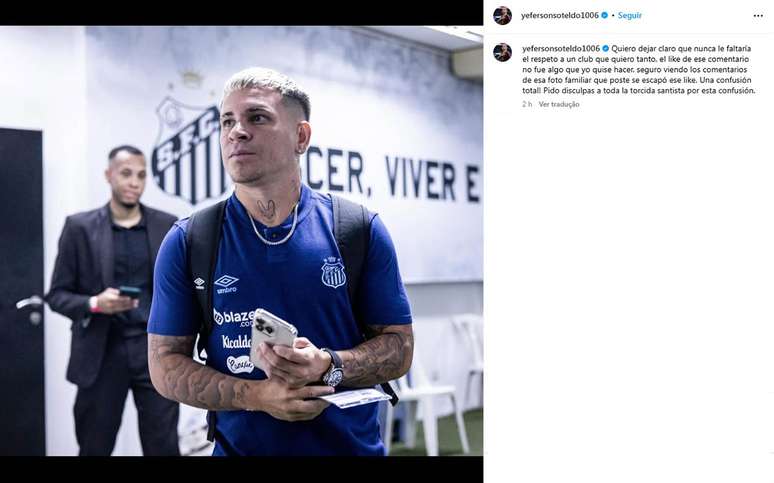 Pedido de desculpas de Soteldo ap&oacute;s curtida pol&ecirc;mica &ndash;