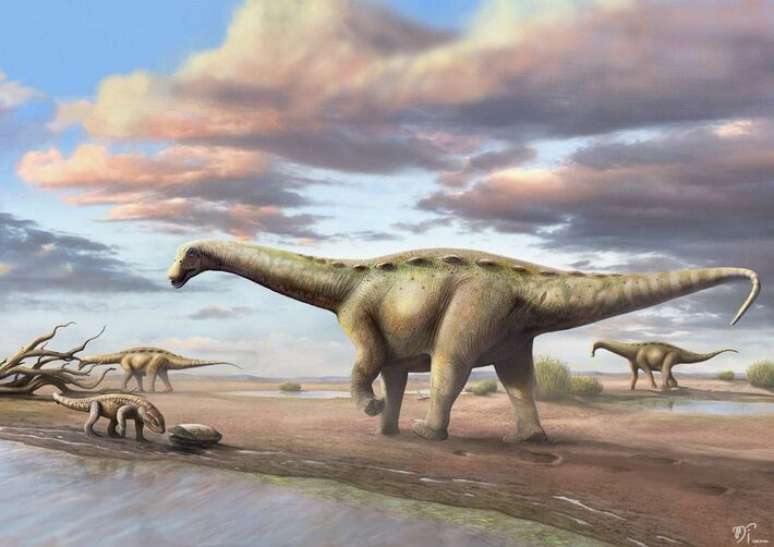 Imagem de espécie de dinossauro anão descoberta no interior de São Paulo em 2022