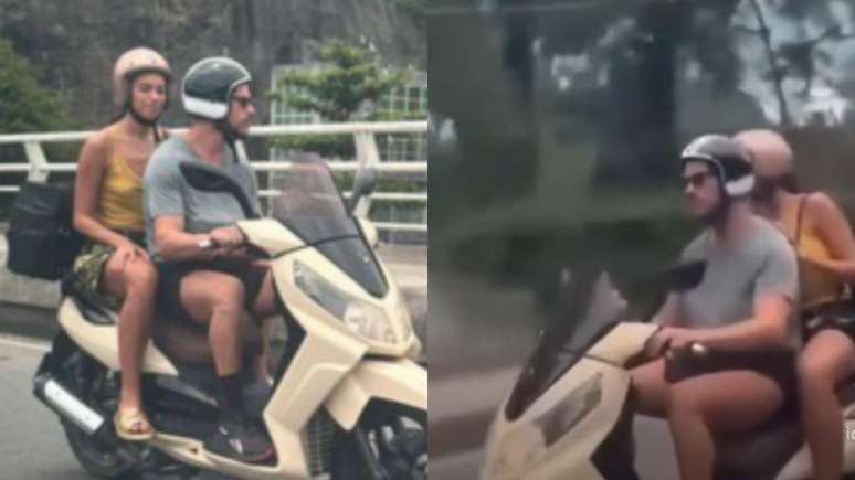 Tá rolando? José Loreto e Alane Dias são flagrados andando de moto; confira