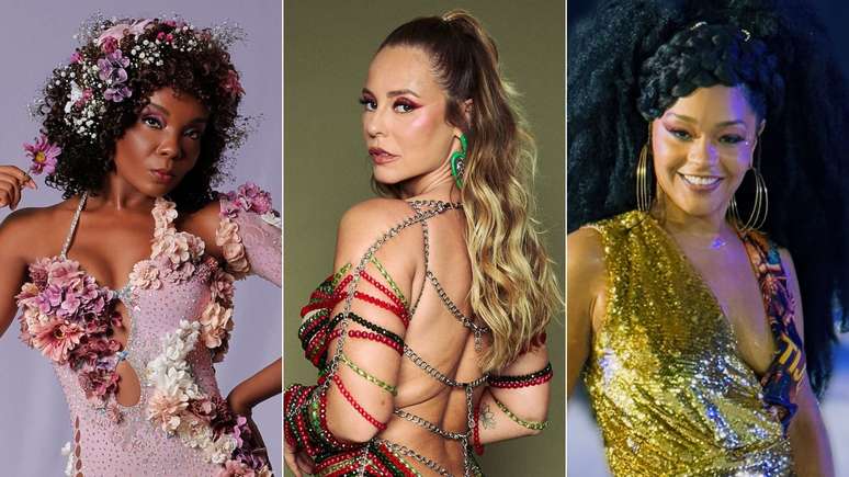 Montagem de fotos de Paolla Oliveira, Thelma Assis e Juliana Alves