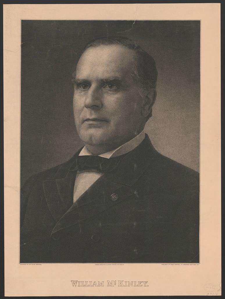 En la inauguración, Trump elogió al presidente William McKinley (1897-1901), recordado por la extensión de su gobierno durante su gobierno