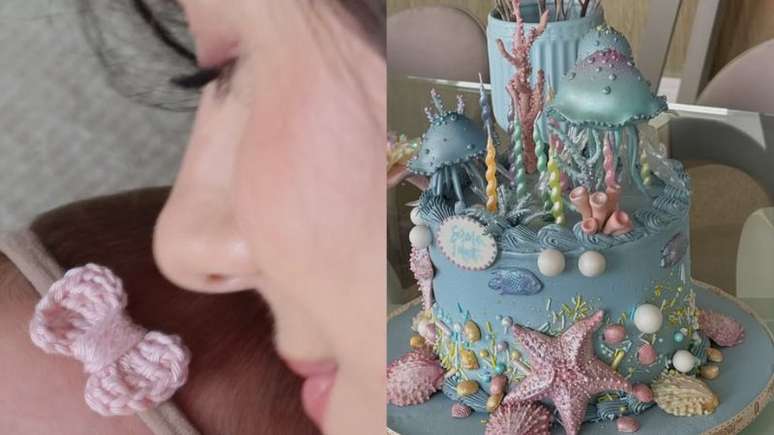 Jade Magalhães celebra o primeiro mês de vida da filha, Serena, fruto do relacionamento com Luan Santana; influenciadora é criticada pelos seguidores