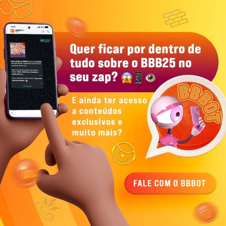 O BBBot funciona atrav&eacute;s do WhatsApp e revela informa&ccedil;&otilde;es sobre participantes, din&acirc;micas e programa&ccedil;&atilde;o semanal