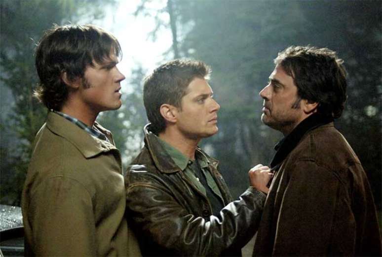 Jared Padalecki and Jensen Ackles while acting in supernatural.