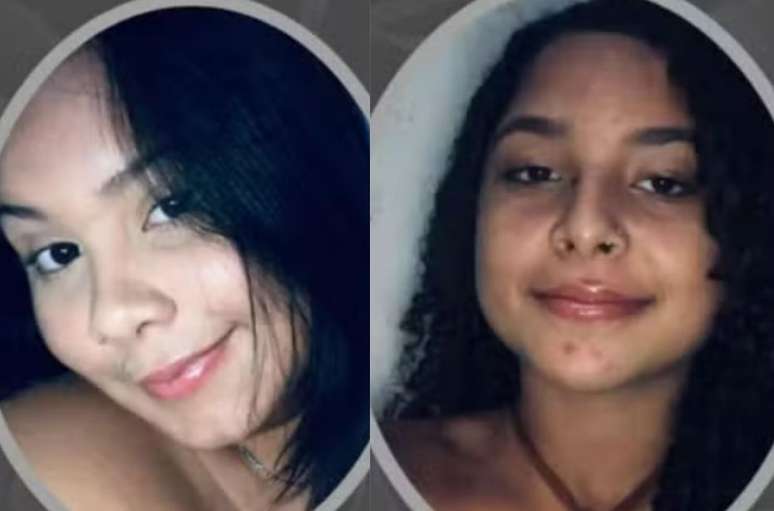 Isabelle Oliveira, de 16 anos, e Yasmin Oliveira, de 13 anos, morreram em um acidente no Ceará