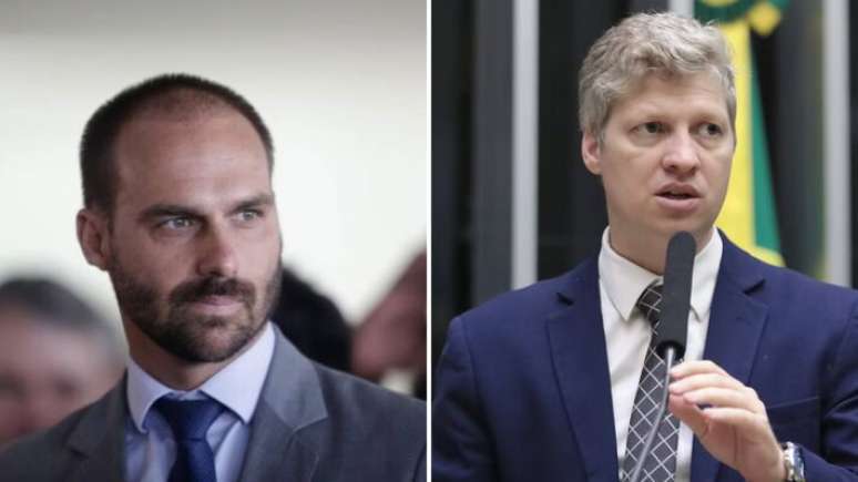 Eduardo Bolsonaro e Marcel van Hattem trocam farpas ap&oacute;s elei&ccedil;&atilde;o da C&acirc;mara
