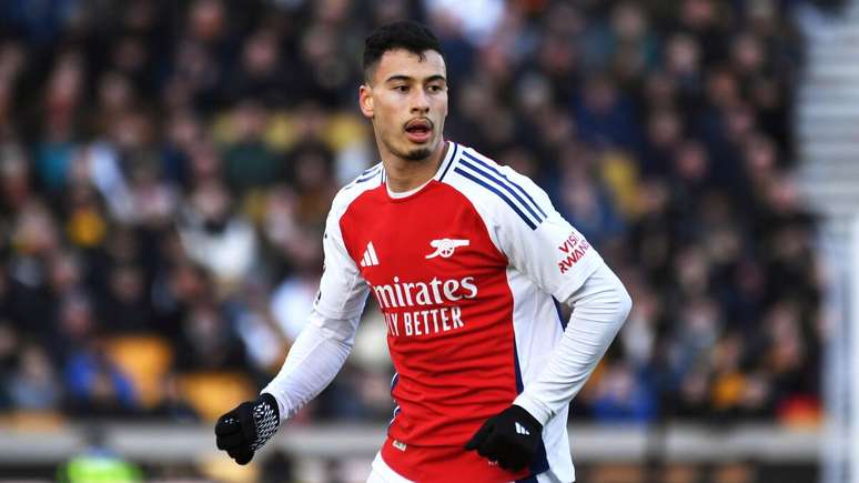 Gabriel Martinelli (Arsenal) durante un partido contra Olverhampton al 25.01.2025 