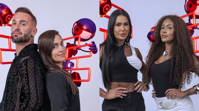 BBB 25: Wall é formado entre Diego, Daniele, Gracyanne e Giovanna