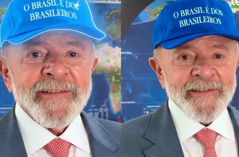 Presidente aparece usando boné 'à la Trump' nas redes 