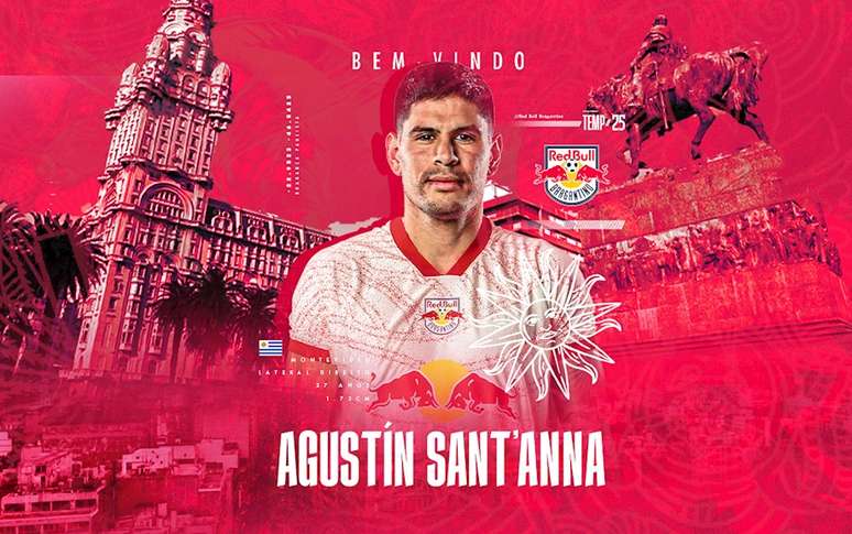 Red Bull Bragantino anunciou a contratação do lateral uruguaio Agustín Sant'Anna. 
